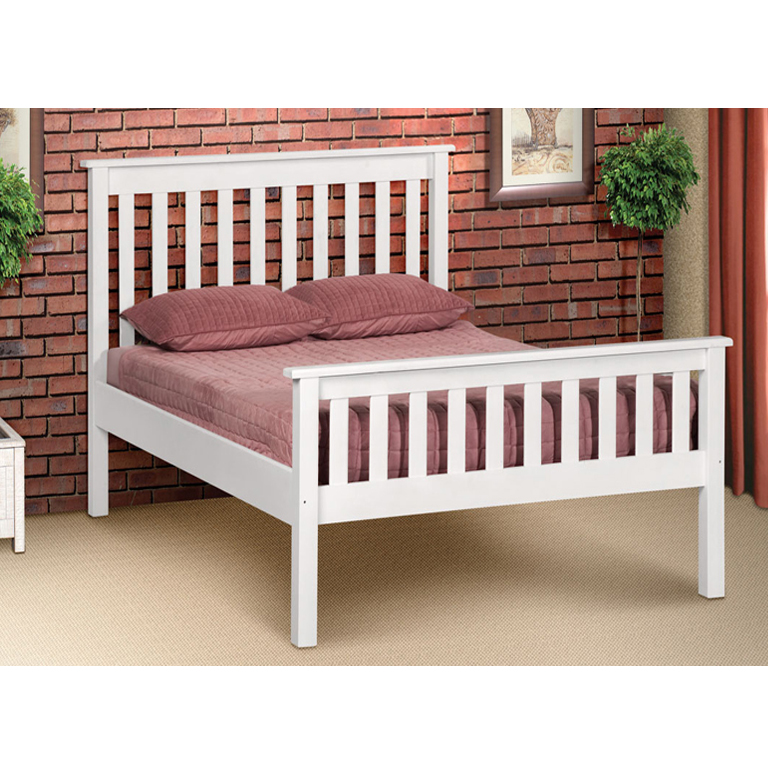 Charlene Hi-Foot Bed (White)