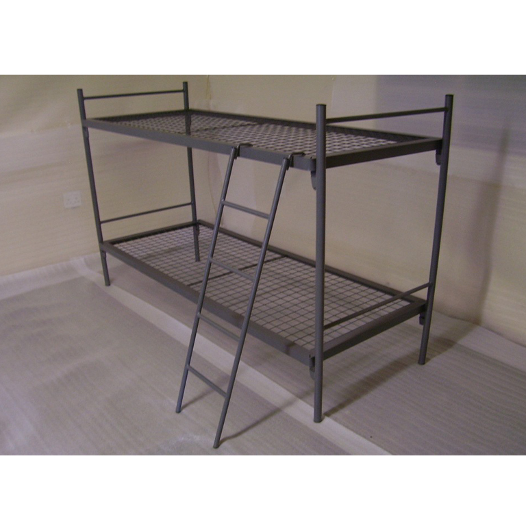 Double Bunk Steel Bed with Ladder (50x50 Mesh)
