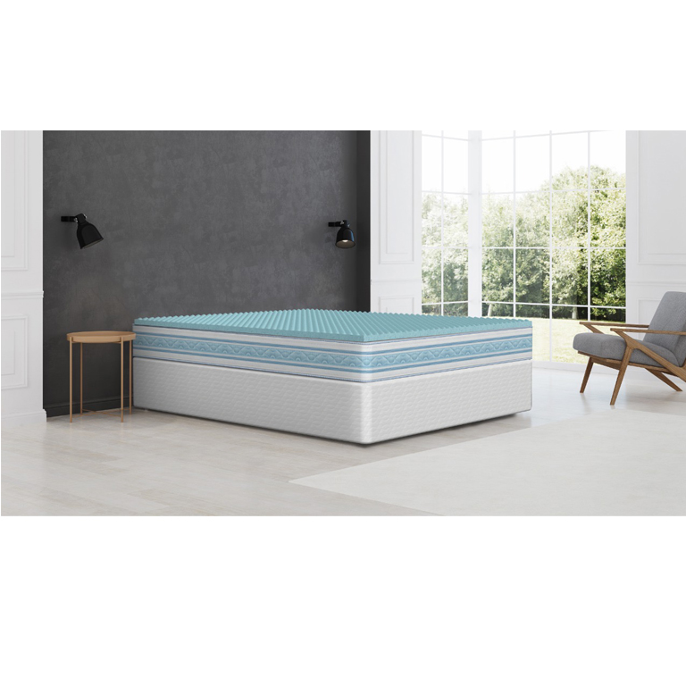 Foamrite Blue Gel Memory Foam Topper1