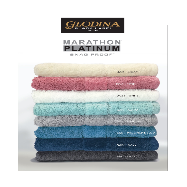Glodina Marathon 380gm (White) Towel Bulk Pack