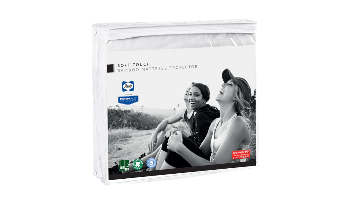 Picture of Sealy Soft Touch Protector packaging.