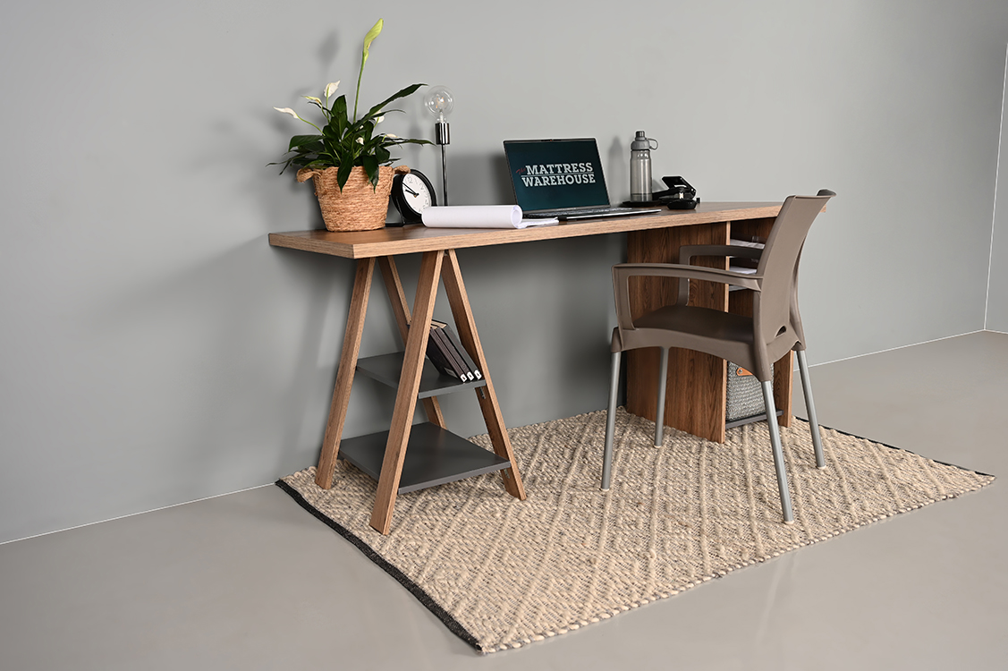 Dahlia Trestle Desk (Alegria & Storm Grey) | The Mattress Warehouse