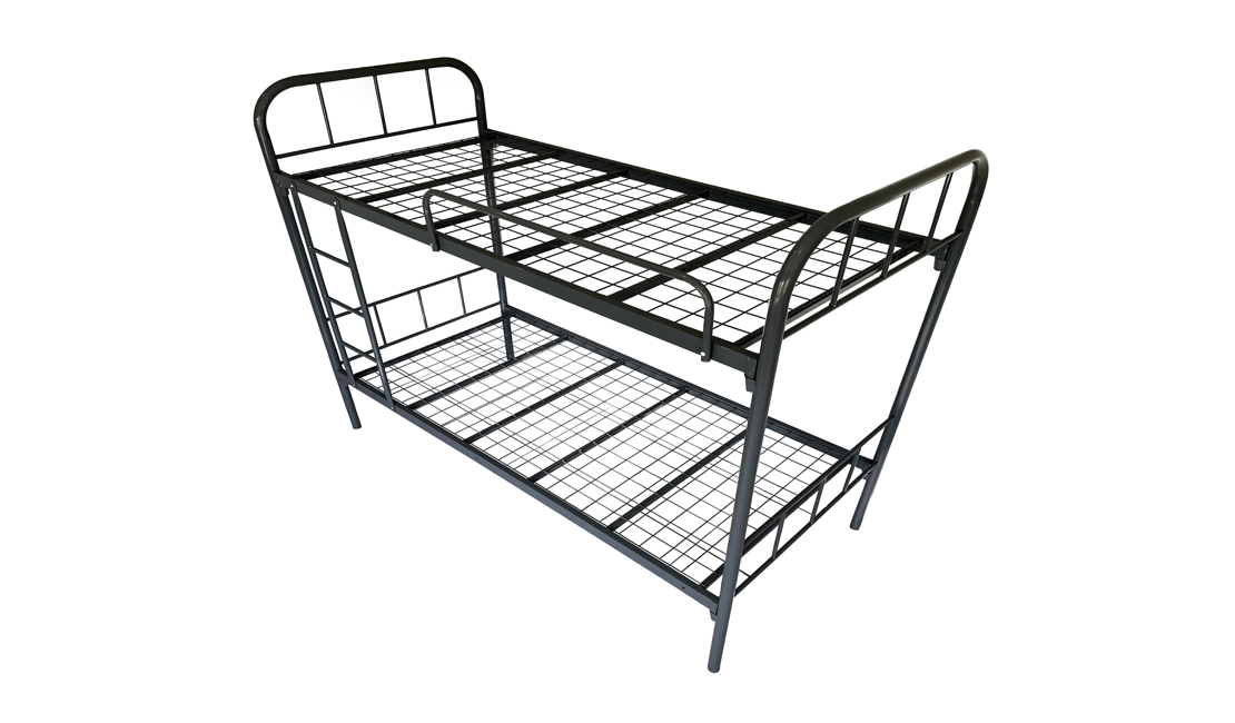 Artifex Steel Bunk Beds without any mattresses or linen against a white background.