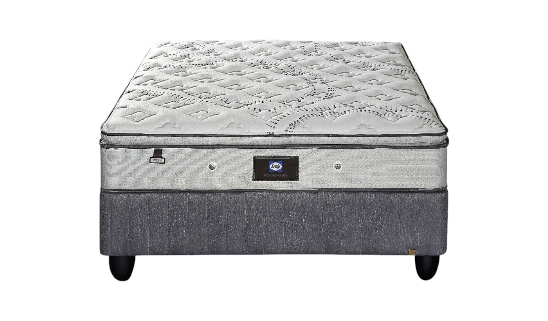 Sealy bed against a white background